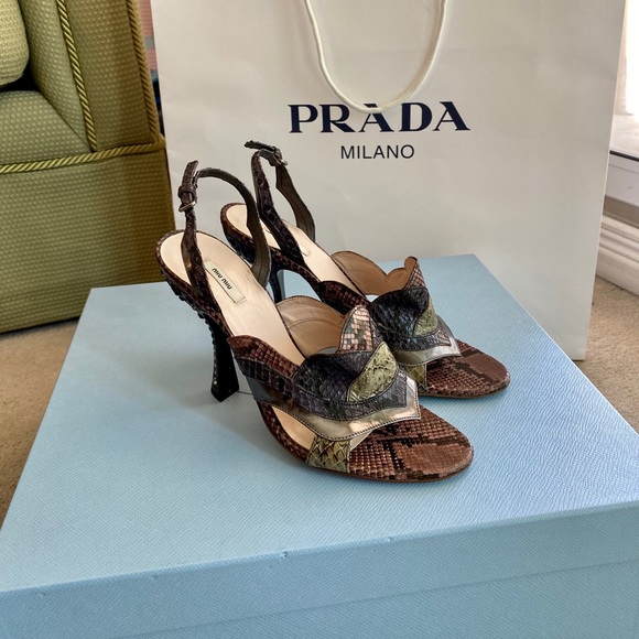 Miu Miu Shoes - RARE Miu Miu python sandals size US 6.5/7